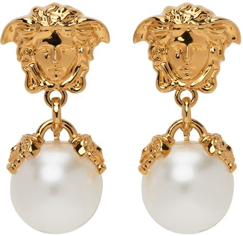 versace earrings pearl|Versace necklaces women's.